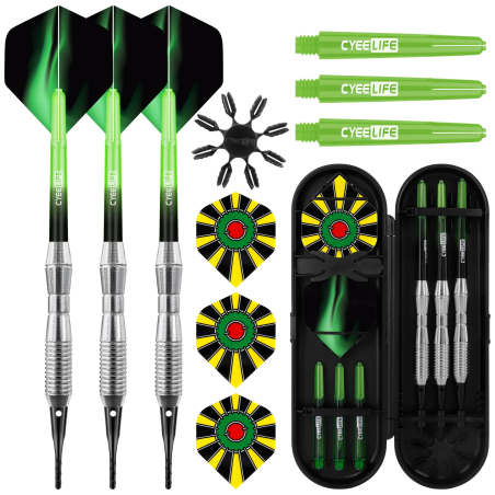 Juego de dardos Cyeelife de punta blanda de 18 g, cada juego incluye 3 dardos + caja de almacenamiento de dardos - AliExpress 18
