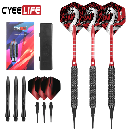 CyeeLife 18/22g dardo de lanzamiento suave varilla de aluminio cabeza de pegamento resistente práctica competencia objetivo d...