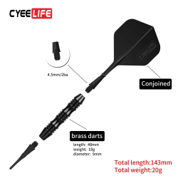 CyeeLife-Juego de dardos profesionales de punta de plástico para interiores, caja de almacenamiento de plástico para juegos d...
