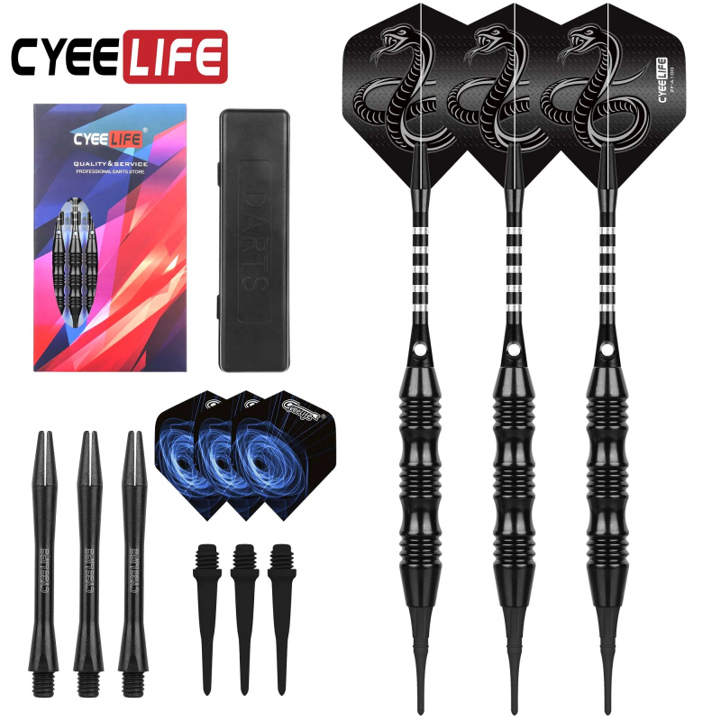 CyeeLife 20g 3 uds dardos de punta eje de aluminio diana de plástico electrónica juegos para interiores y exteriores entreten...